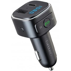 Автомобільний FM-трансмітер модулятор Earldom ET-M43 (MP3-програвач, 2 порти USB-A, LED-дисплей) — Чорний