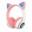 Bluetooth навушники з підсвіткою TUCCI STN28 Блютуз навушники з вушками Рожевий