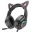 Ігрові дротові навушники HOCO W107 Cute cat luminous cat ear gaming headphones Phantom Cat