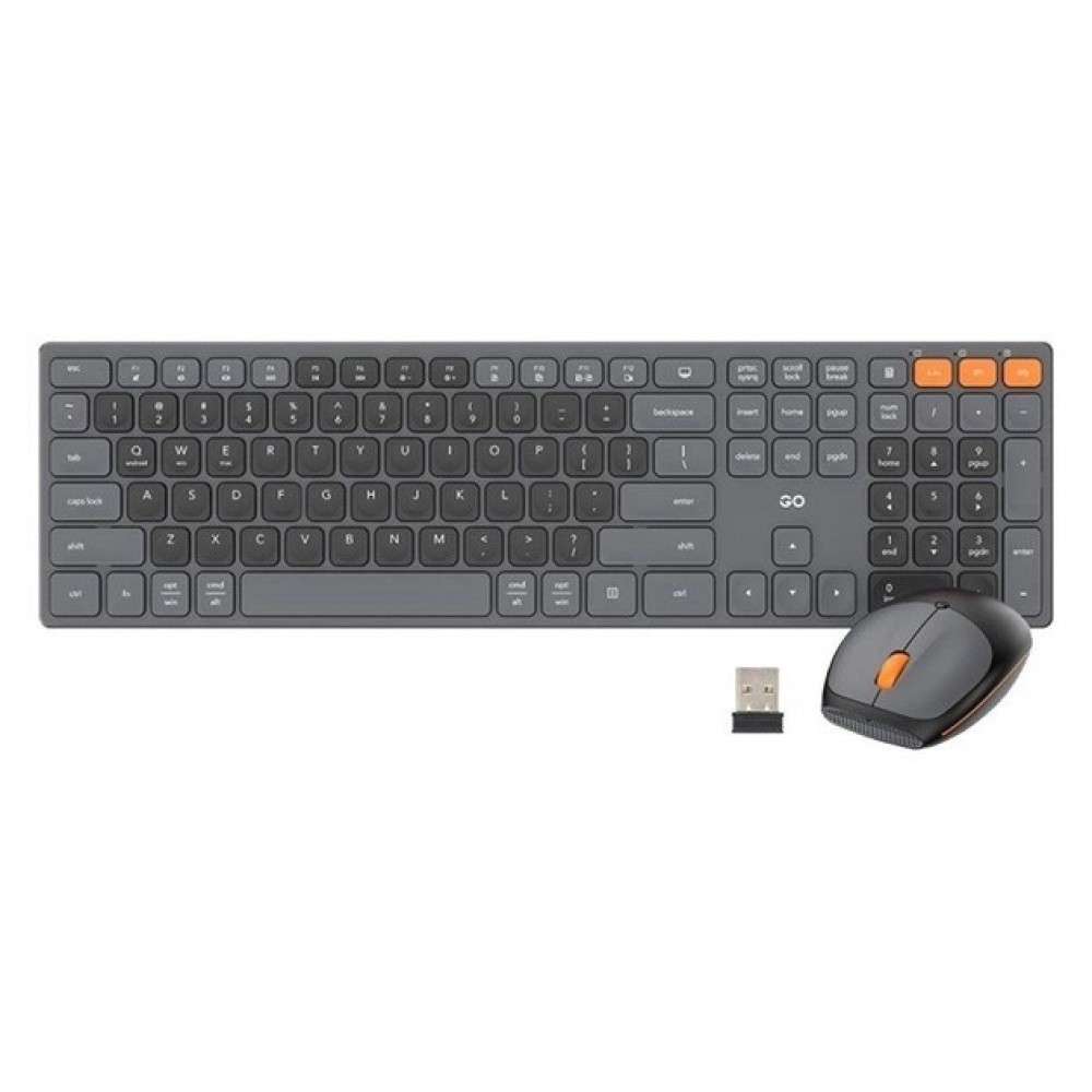 Клавіатура бездротова Fantech Go WK895 Silent Click + миша бездротова сірий