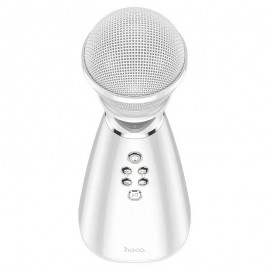 Бездротовий Караоке Мікрофон HOCO BK6 Hi-song song microphone, 5 Вт BT5.0 White