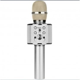 Бездротовий караоке-мікрофон Hoco BK3 Cool Sound Silver