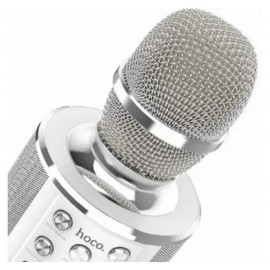 Бездротовий караоке-мікрофон Hoco BK3 Cool Sound Silver