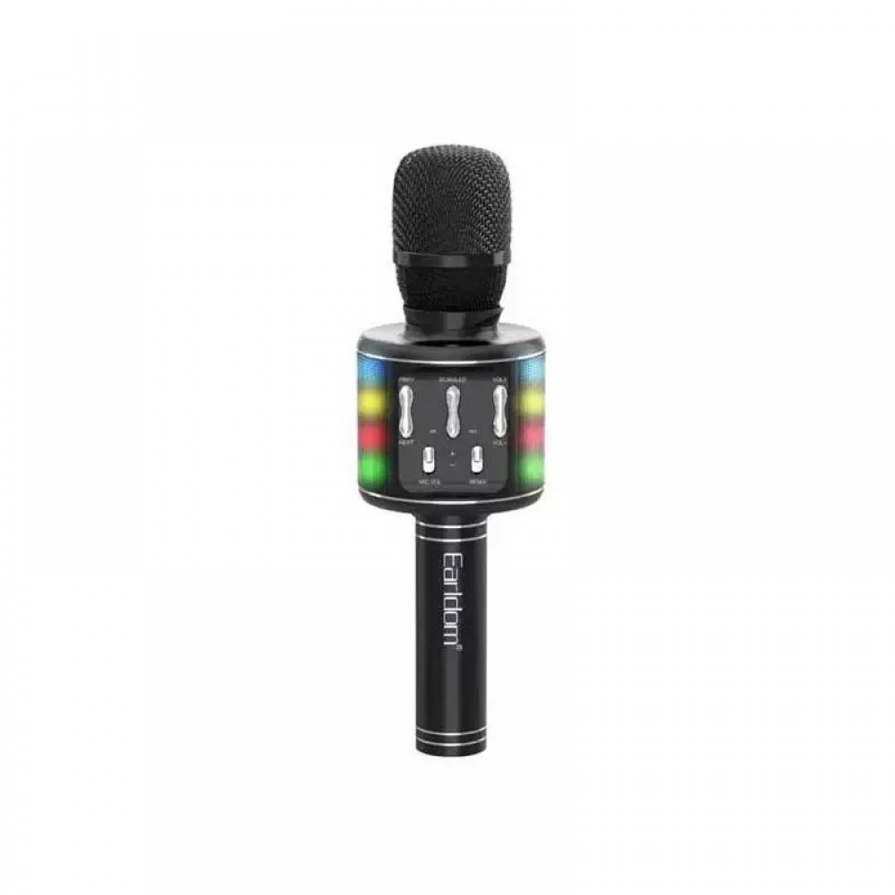 Бездротовий Bluetooth-мікрофон караоке з підсвіткою Earldom ET-MC2 чорний