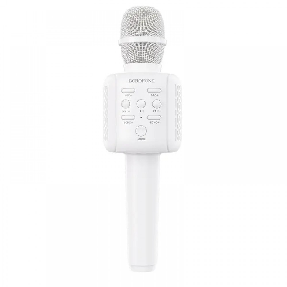 Бездротовий мікрофон-колонка для караоке, караоке-мікрофон BOROFONE BF1 Rhyme Білий