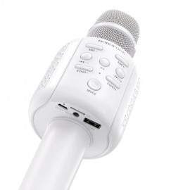 Бездротовий мікрофон-колонка для караоке, караоке-мікрофон BOROFONE BF1 Rhyme Білий