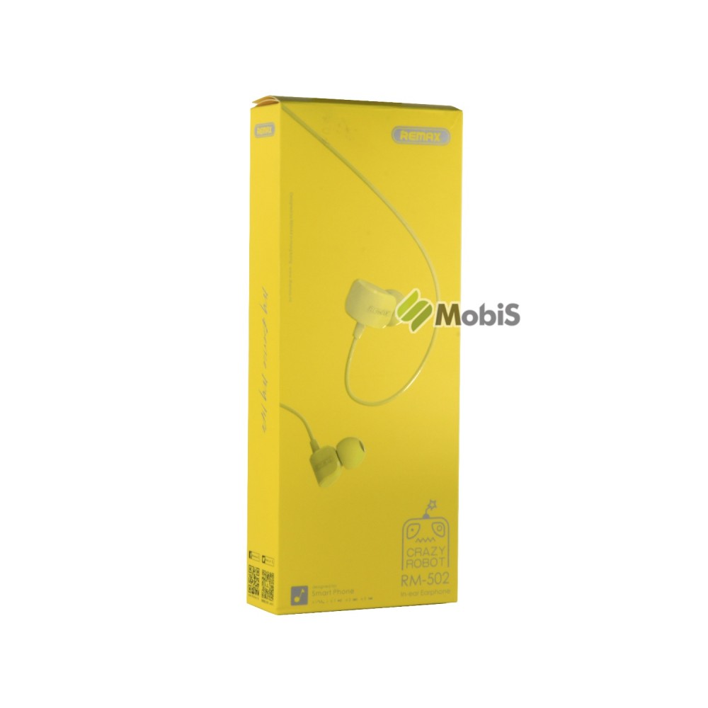 Наушники Remax RM-502 3.5 Yellow (Код: 90050)